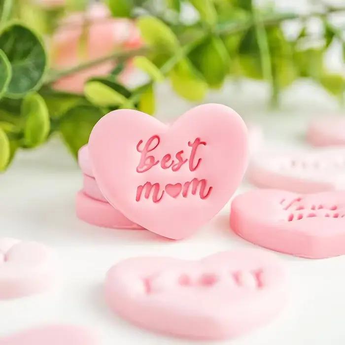 1 ensemble joyeux fête des mères Cookie en relief moule t'aime meilleure maman