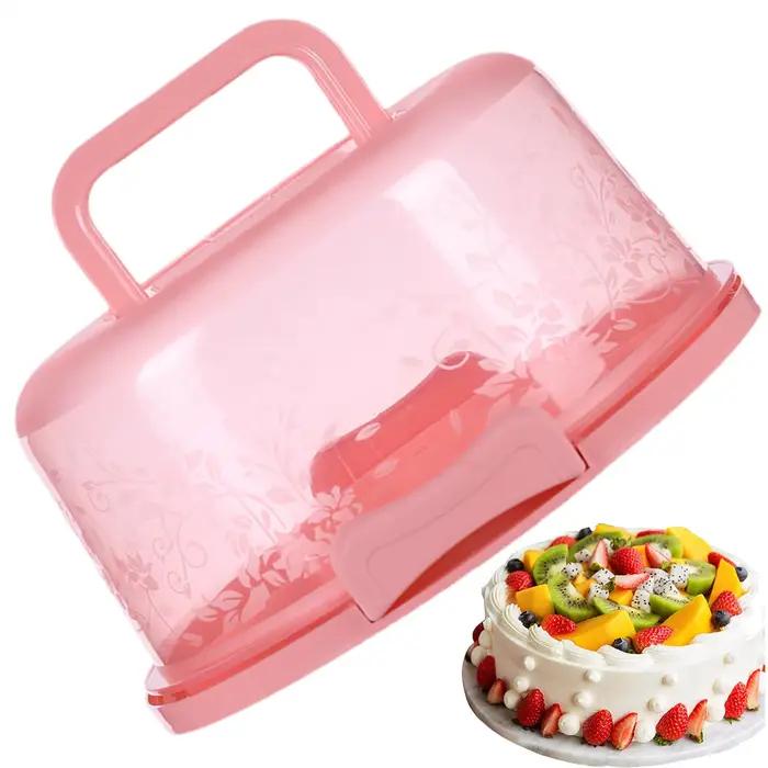 Boîte à gâteau portable avec couvercle et poignée