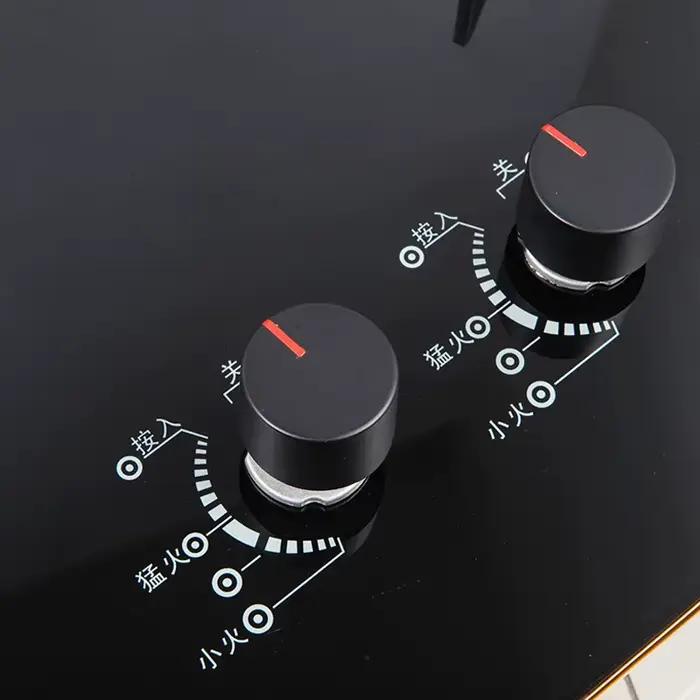 Boutons de cuisinière à gaz 6MM 8MM, 2 pièces, interrupteur de commande de four, accessoires de cuisinière à gaz, assemblage bouton noir