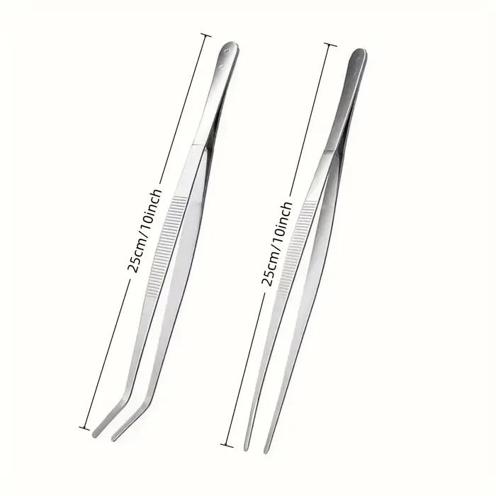 Pincettes de cuisine professionnelles en acier inoxydable