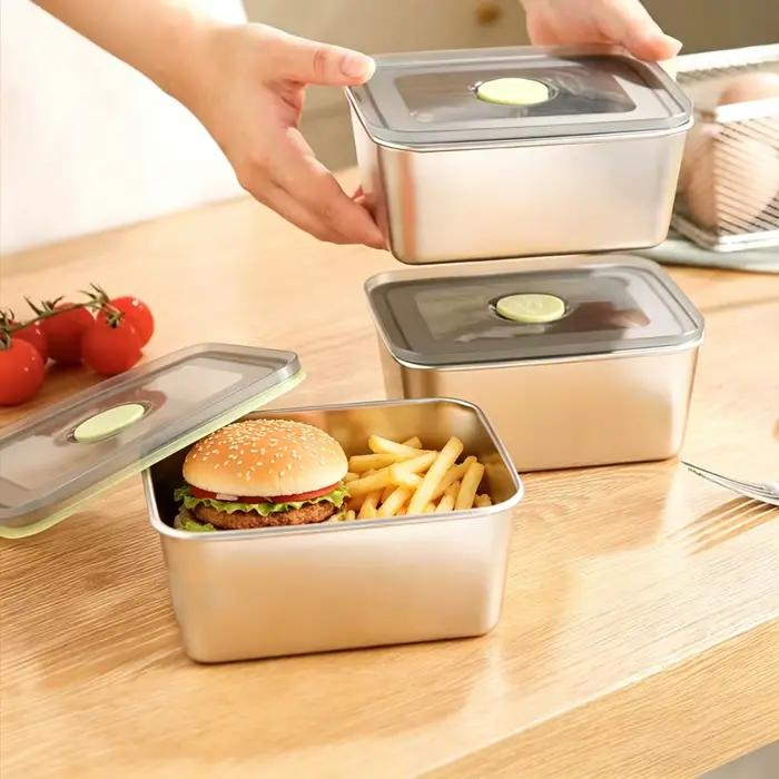 Boîte à lunch en acier inoxydable avec couvercle