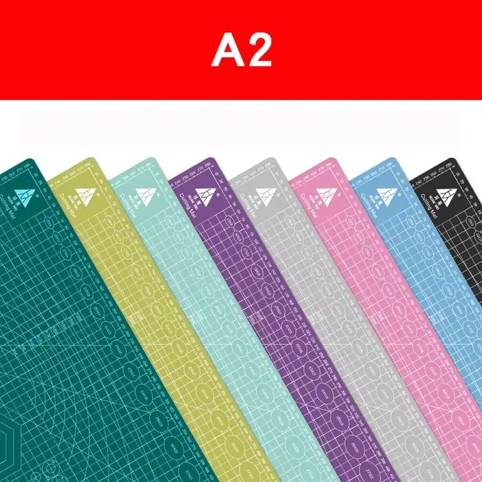 Planche à découper A2 60x45cm, ligne de grille, planche à découper auto-cicatrisante, carte artisanale multicolore Double face, tampon de découpe manuel de bureau