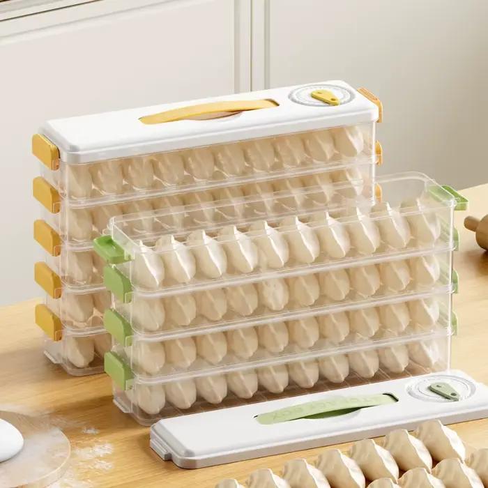 Boîte de rangement pour raviolis frais, de qualité alimentaire, pour cuisine domestique, pour porte latérale de réfrigérateur, pour l'organisation de raviolis et wontons