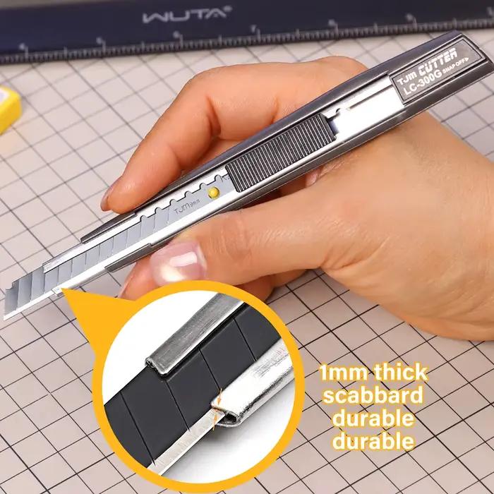 WUTA couteau artisanal pointu utilitaire coupe-cuir lames en acier pour la peau stylo à papier couteaux à graver pour l'artisanat dessin outils de coupe de bricolage