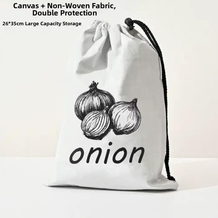 Sac de rangement durable et réutilisable pour oignons et pommes de terre