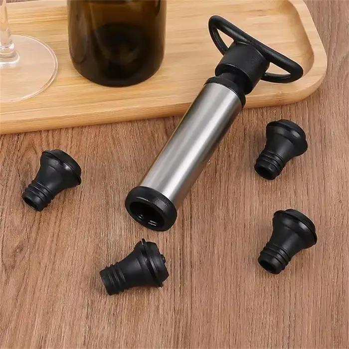 Ensemble de bouchons à vin sous vide en acier inoxydable pour conserver le vin blanc et la bière pour usage domestique et professionnel occassions spéciales