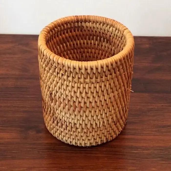 Organisateur de baguettes en rotin pour la maison, pelle, cuillères, couteaux à dîner, fourchettes, vaisselle, boîte de rangement, paniers de rangement