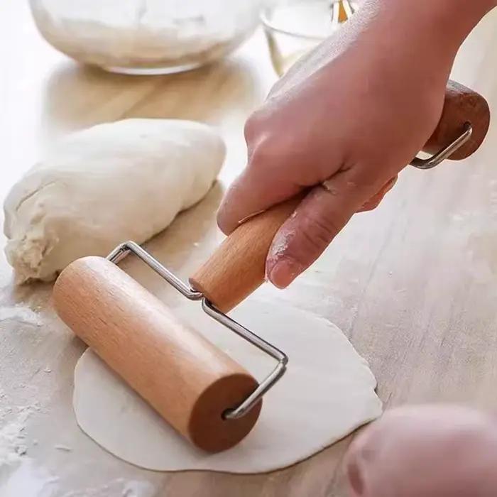 Rouleau de cuisson en bois Double face