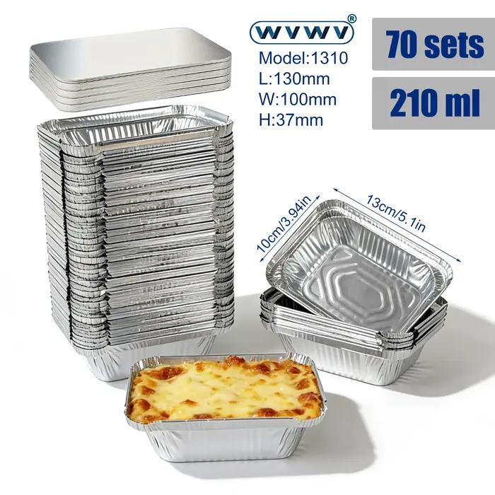 70 pièces, moules à pâtisserie en aluminium en forme de gâteau de 210 ml