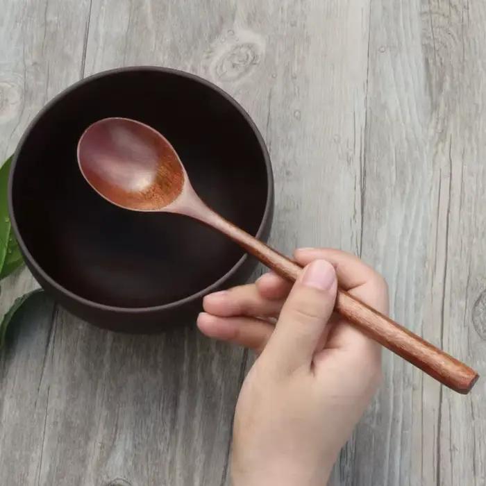 Cuillères à soupe en bois pour manger Assad