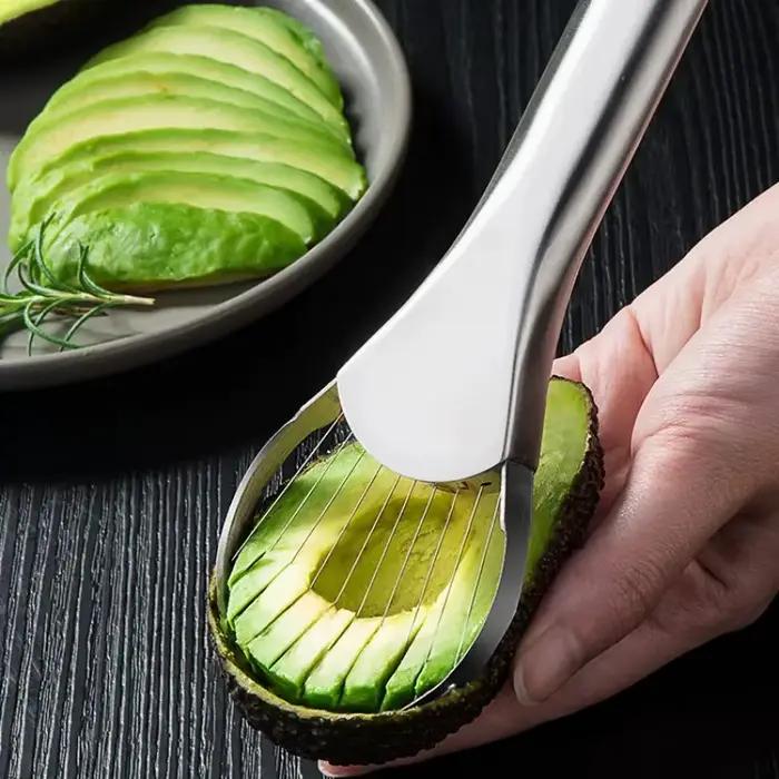 Couteau à avocat en acier inoxydable, ustensile de cuisine, outil de découpe de fruits, idéal pour la cuisine et la maison, pour trancher le fruit du dragon