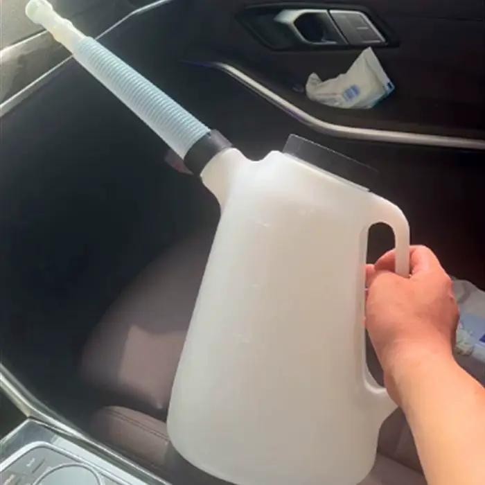 Pot d'huile 1,2 l-5l, pichet de mesure d'huile, distributeur d'huile, récipient d'huile, peut balancer avec verser, couvercle et bouchon pour Garage automobile