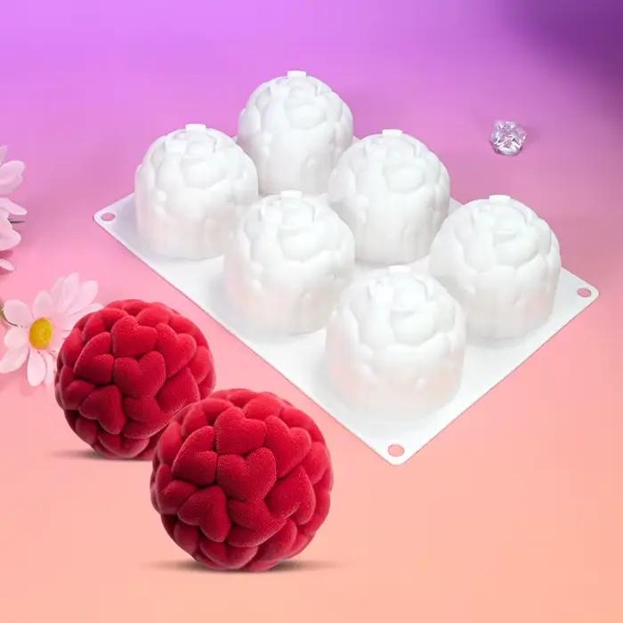 Moule à pâtisserie sphérique en Silicone à 6 cavités, nouveau pour Dessert français, Mousse au chocolat, gâteau, gelée, accessoires de plateau de cuisson de cuisine
