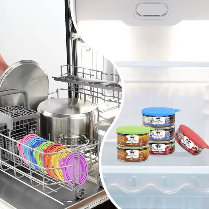 Couvercle en silicone pour boîte de conserve, couvercle hermétique pour aliments pour animaux de compagnie, pour chiots, chiens, chats, stockage, couvercle supérieur réutilisable, fournitures pour ani