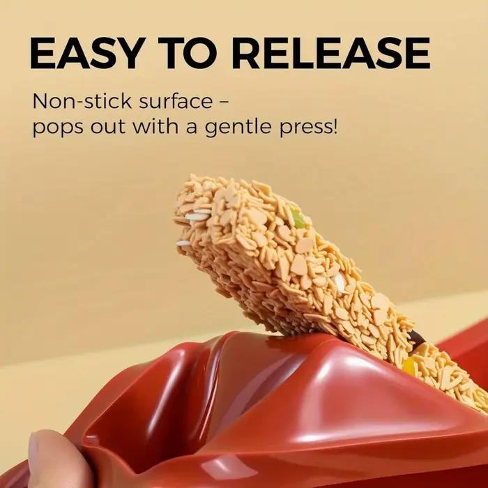 Moule de barre de granola en Silicone à 8 cavités, antiadhésif, à dégagement facile pour les barres énergétiques, les céréales, les protéines, les Brownie, le chocolat et les bonbons, 1 pièce