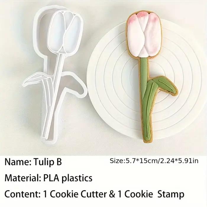 Moule à biscuits 3D en forme de tulipe