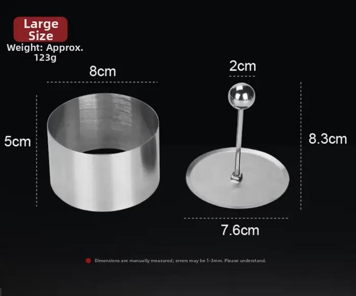 Moule Rond en Acier Inoxydable avec Poussoir pour Gâteau