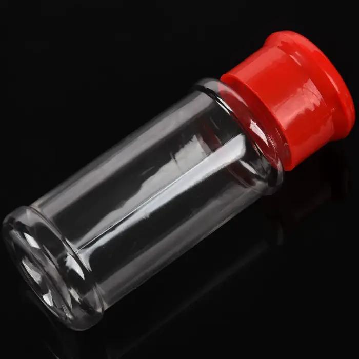 AA81-24 Pcs Pots à épices en plastique, salières, poivrières, pots à condiments pour barbecue, bouteilles, récipients de cuisine (Rouge)