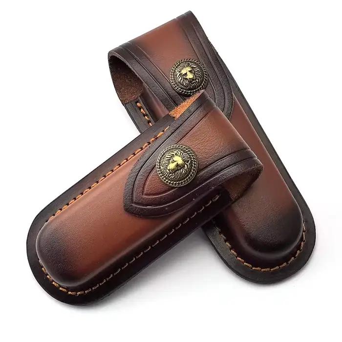 Nouvelle gaine de couteau de ceinture en cuir avec boucle de ceinture, outil de poche, housse de protection pour couteau (couteau non inclus)
