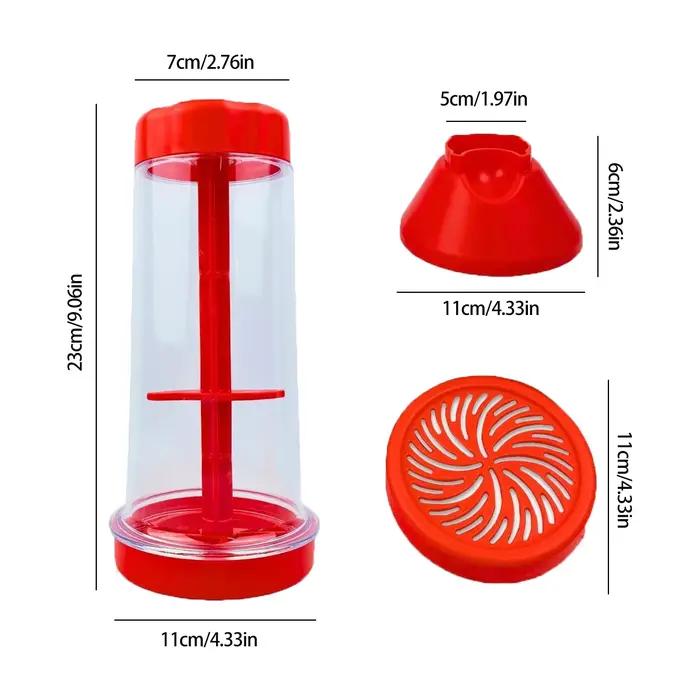 Tamis à Farine en Plastique Bleu Ciel Semi-Automatique avec Couvercle pour Amateurs et Professionnels Occasions Spéciales Cuisines Ateliers Pâtissiers