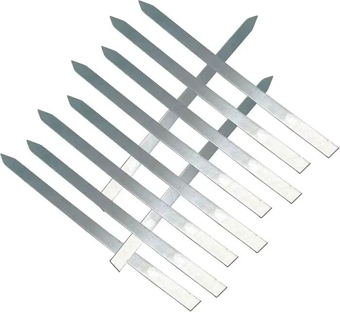 Brochettes de barbecue en acier inoxydable de 19 pouces, 4/5/6 pièces, pour Shish Kebab, brochettes plates pour Kebab, Style turc, Paneer Tikka turc