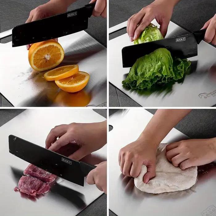 Éponge antirouille Double face, Abrasive robuste sans rayures pour casseroles, poêles, brosse à récurer de cuisine absorbante, nettoyeur en acier inoxydable