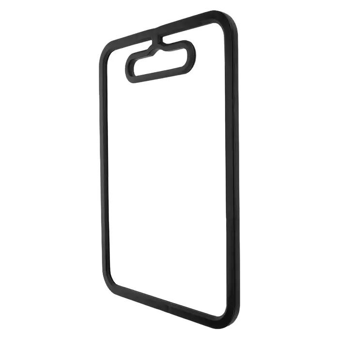 Planche à découper en verre double face 12,58x8,65 pouces avec bord en silicone antidérapant, résistante à la chaleur, protection de comptoir de cuisine pour la viande