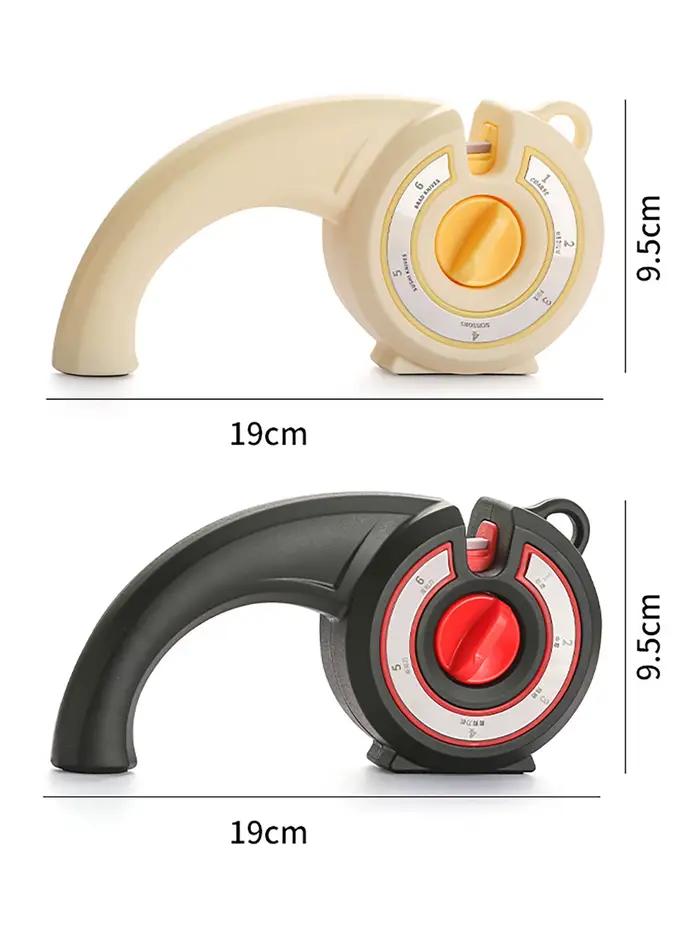 Aiguiseur de couteaux 6 en 1 avec bouton rotatif