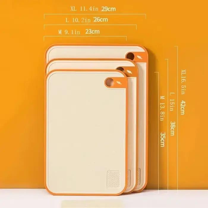 Planche à découper antibactérienne Double face en paille de blé, planche collante multifonctionnelle en plastique antidérapante Anti-moisissure pour la cuisine de la maison