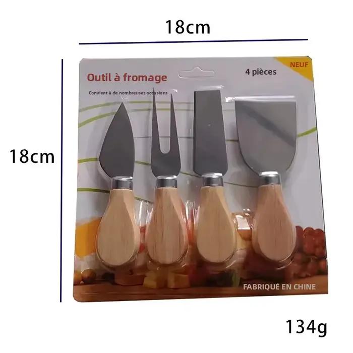 Ensemble de 4 ustensiles à fromage multifonctionnels en acier inoxydable – Spatule à beurre