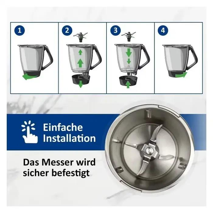 Nouveau Couteau Mélangeur Remplacement Robot Culinaire Thermomix TM5 Pour Cuisiner Plus Précisément Textures Saveurs Occasions Spéciales