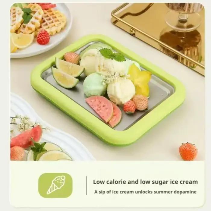 Plaque de yaourt à la crème glacée faite maison pour boissons au lait aux fruits occasions spéciales été pique-nique barbecue dessert glacé