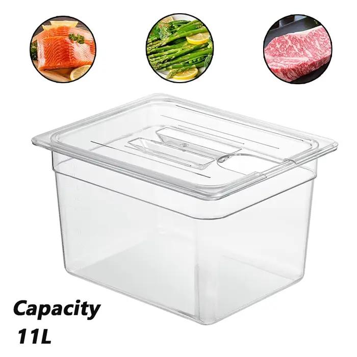 Pot à ragoût lent Sous Vide 11l, récipient d'ustensiles de cuisine pour la Circulation immergée, accessoires Sous Vide pour basse température