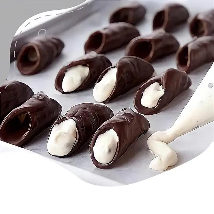 Ensemble de tubes de cannoli en céramique antiadhésive corne de crème moule pour coquilles rouleau de crème pâtisserie pour occasions spéciales