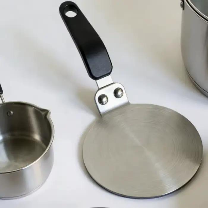 Plaque de Conduction Thermique Universelle en Acier Inoxydable pour Casseroles Laitières et Plaques de Cuisson à Induction Occasions Spéciales Cuisson Facile et Protection Des Ustensiles
