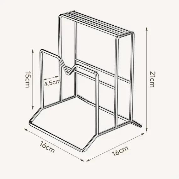 Organisateur de couteaux de cuisine avec fente pour planche à découper, support de rangement multifonctionnel pour ustensiles