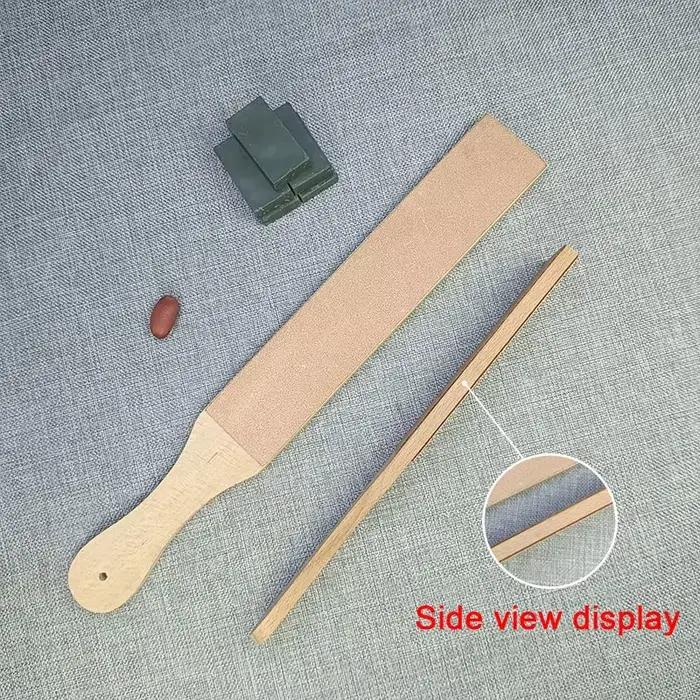 Cuir pour affûter des couteaux avec composé de polissage - Cuir double face : couteau pour la sculpture sur bois et le travail du bois.
