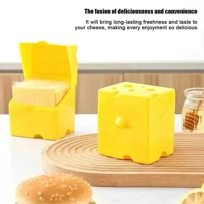 Récipient de stockage de fromage en tranches, boîte à couvercle de nuit de poupée en plastique, économiseur de tranche de fromage avec support, boîte de rangement de fromage en tranches retournées