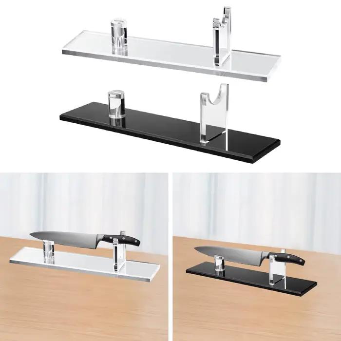 Support de Présentation pour Couteaux de Cuisine en Acrylique – Organisateur de Table pour Collection