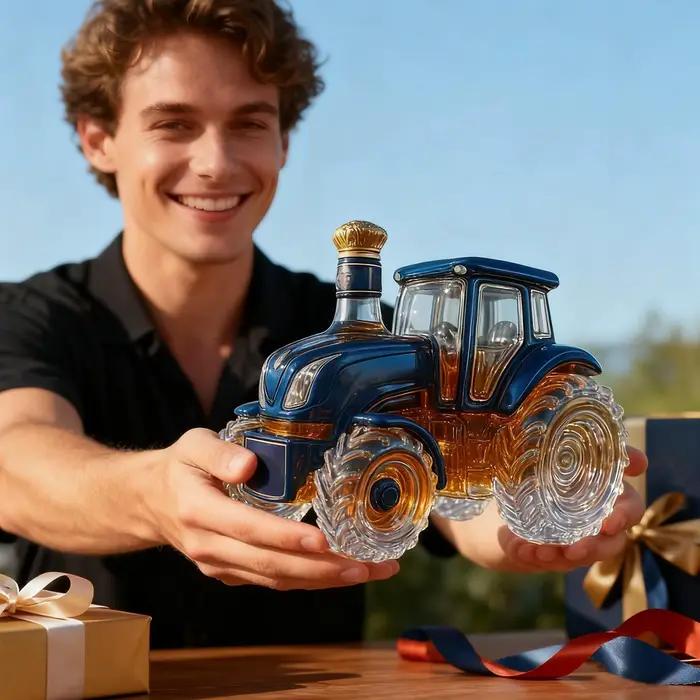 Bouteille de whisky en verre, stockage d'alcool drôle, carafe décorative en verre, bouteille de whisky pour vin Bourbon Brandy Vodka, décoration de maison, Bar
