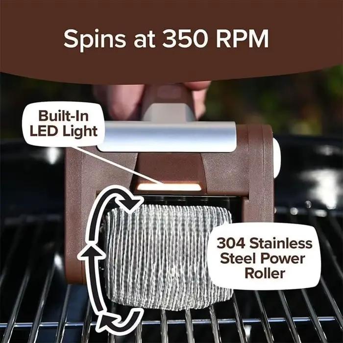 Brosse de gril à rouleau électrique 350 tr/min