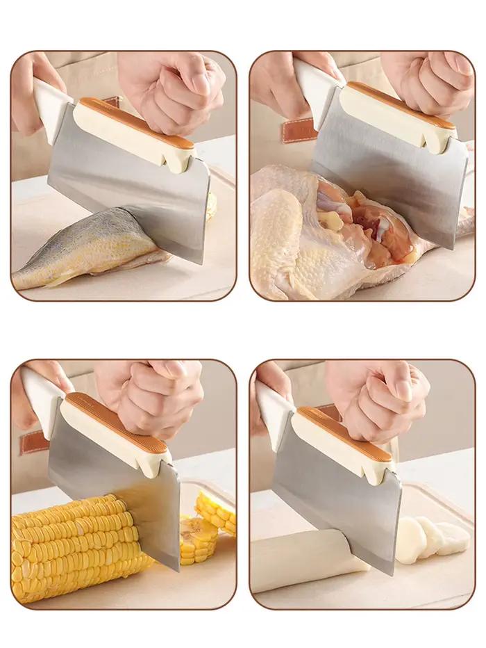 Outil d'assistance à la coupe avec affûteur, pince étendue pour un coupe sûr, protège-main, coupe de cuisine, 1 pièces