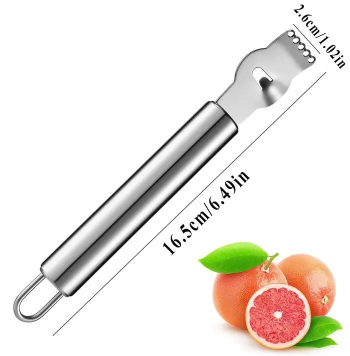 Râpe à citron en acier inoxydable avec couteau à canal et boucle de confrontation