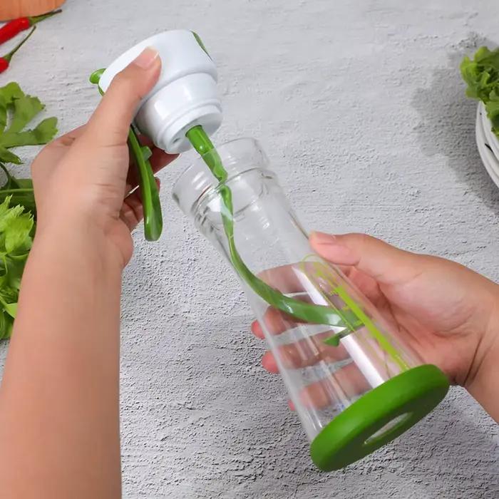 Bouteille portable anti-fuite pour vinaigrette en plastique avec échelle graduée