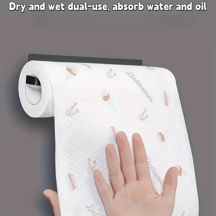 50 100 pièces/rouleau torchon absorbant épaissi papier de cuisine utilisation sèche et humide Non grasse motif aléatoire pour le nettoyage d'évier vaisselle
