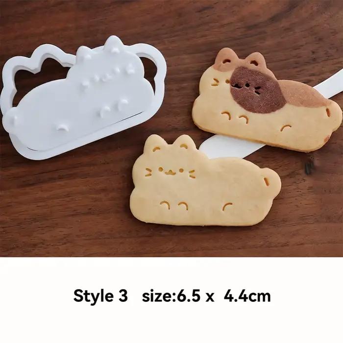 Emporte-pièces DIY mignons en forme de chat, moule à biscuits pressable, ustensiles de pâtisserie pour la cuisson à domicile