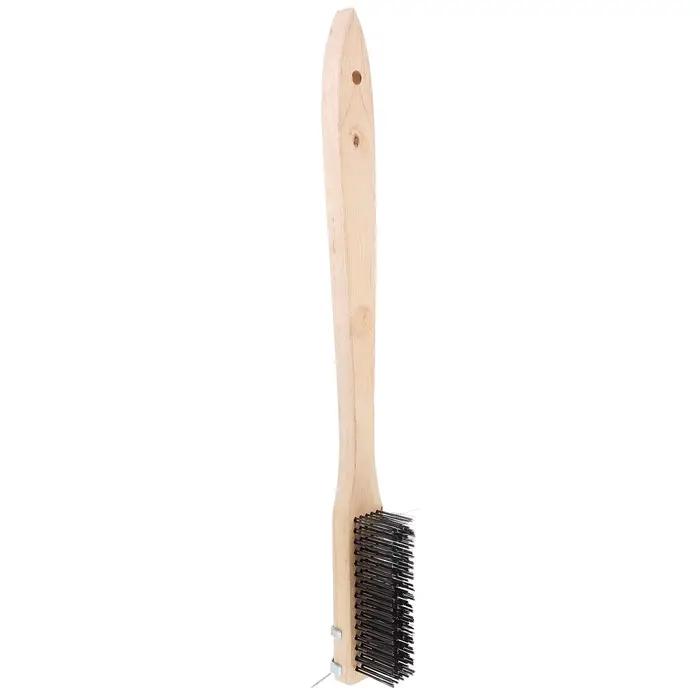 Brosse à pizza en acier inoxydable avec raclette
