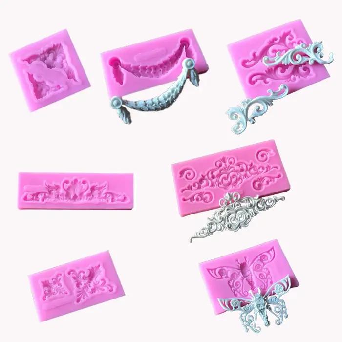 Moule à gâteau en silicone à motif de dentelle rétro pour pâtisseries élégantes et décoratives pour occasions spéciales