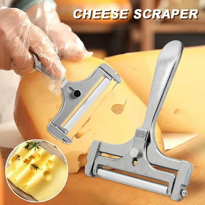 Trancheuse à fromage en acier inoxydable de qualité supérieure, avec fil, épaisseur réglable, coupe-beurre pour une coupe sans effort, Gadget de fromage