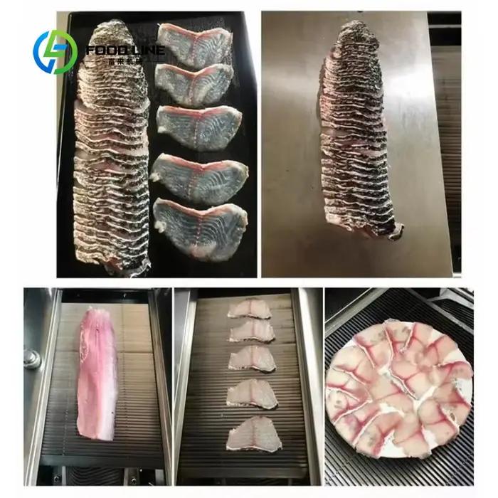 Machine de découpe multifonctionnelle personnalisée pour la transformation du saumon, du calmar, de la truite et du bœuf